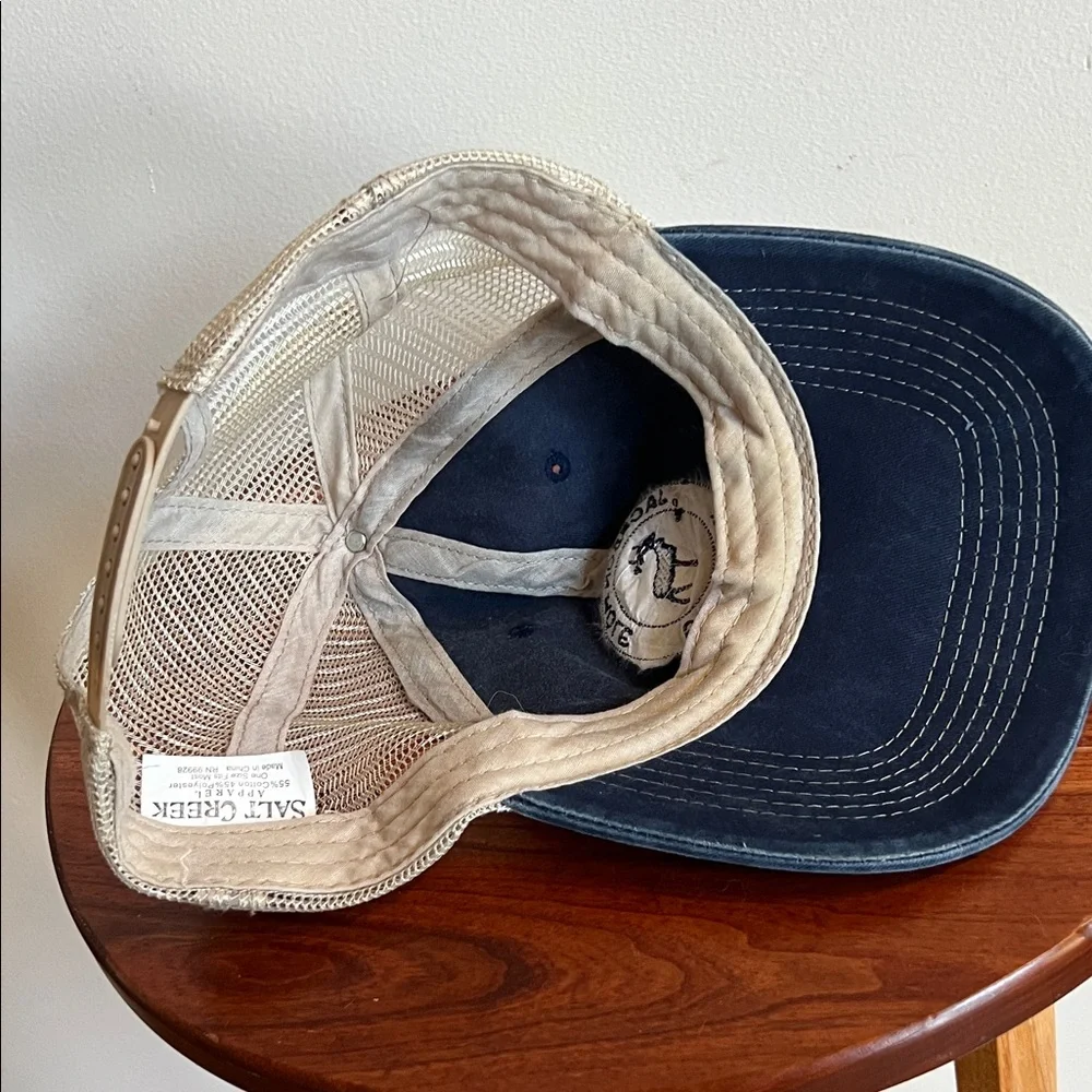 Jackson Hole Wyoming Navy and Tan Trucker Hat NWOT